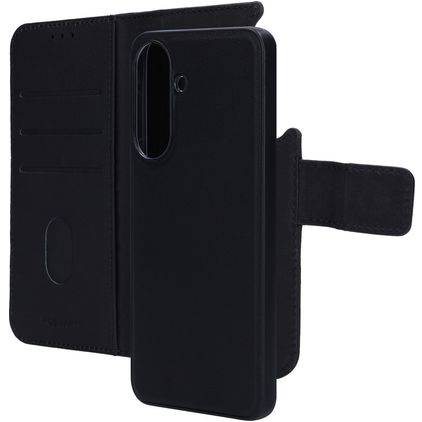 Mobiparts Housse Samsung Galaxy A57 Etui avec Coque Détachable en Cuir Véritable Porte-Monnaie - Noir