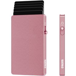 Valenta Cardprotector - Porte Cartes en en Aluminium - 5 Cartes - Compatible MagSafe - Rose