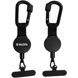 Valenta Anti Diefstal Cordon de téléphone universel réglable Plastique rigide - Noir