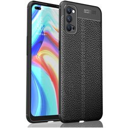 Mobigear Luxury Coque OPPO Reno 4 Coque arrière en TPU Souple - Noir