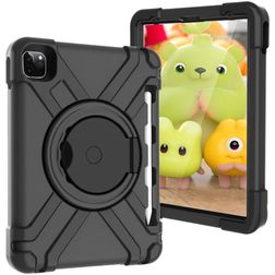 Mobigear RingGuard Coque iPad Pro 11 Pouces (2020) Coque de tablette pour enfants avec Poignée Enfants en EVA + Porte-crayon - Noir