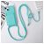 Mobigear Lanyard Card iPhone 15 Coque avec cordon en Silicone et Porte-Cartes - Bleu