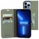 Mobiparts Classic Wallet Housse iPhone 13 Pro Max Etui Porte-Monnaie - Stone Green