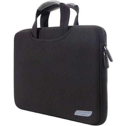 Mobigear Neon Sacoche Ordinateur portable en Neoprène 15 - 16 Pouces Sacoche ordinateur + Poignée - Noir