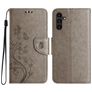 Mobigear Flowers Housse Samsung Galaxy A36 Etui Porte-Monnaie - Gris
