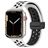 Mobigear Sport Plus Mag Bracelet Silicone Apple Watch Fermeture magnétique - 42/41/40/38 mm - Noir / Blanc