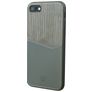 Valenta Card Slot Coque iPhone SE (2022) Coque arrière en Cuir Véritable avec Porte-Cartes - Gris