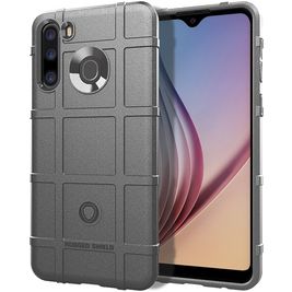 Mobigear Rugged Shield Coque Samsung Galaxy A21 Coque arrière en TPU Souple Anti-Chocs - Gris