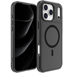 Mobigear Traveller Coque iPhone 17 Pro Max MagSafe Coque arrière Rigide - Noir