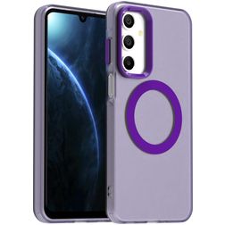 Mobigear Shockproof Samsung Galaxy A16 MagSafe Plastique rigide Coque arrière - Violet