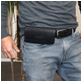 Valenta Arezzo Etui de ceinture en Cuir Véritable (max 14,5 cm x 7,8 cm) - Pochette de ceinture - Holster - Noir