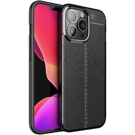 Mobigear Luxury Coque iPhone 14 Pro Max Coque arrière en TPU Souple - Noir