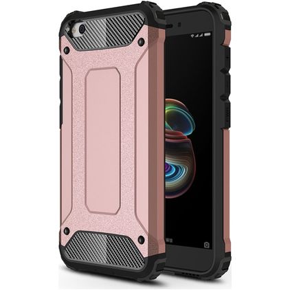 Mobigear Outdoor Coque Xiaomi Redmi Go Coque arrière Rigide Anti-Chocs - Rose doré