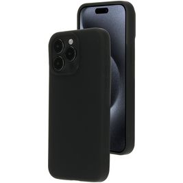 Mobiparts Coque iPhone 15 Pro Max MagSafe Coque arrière en Silicone - Noir