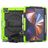 Mobigear SureGrip Xtreme Coque iPad Pro 12.9 Pouces (2022) Coque arrière en Plastique rigide,Silicone + Porte-crayon + Bandoulière + Support Amovible - Noir / Vert