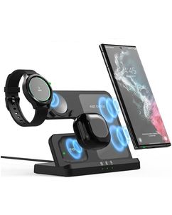 Mobigear Galaxy Dock Station de Charge QI pour Smartphone / Galaxy Buds & Galaxy Watch - Noir