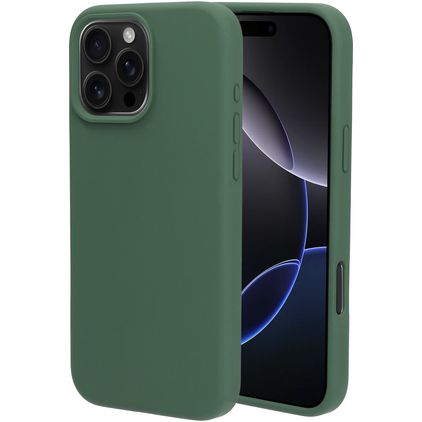 Mobiparts Coque iPhone 16 Pro Max Coque arrière en Silicone - Forest Green