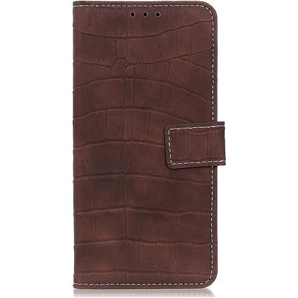 Mobigear Croco Housse Samsung Galaxy A52s 5G Etui Porte-Monnaie - Marron