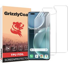GrizzlyCoat HONOR Magic 4 Pro Hydrogel TPU Protection d'écran - Compatible Coque + Cadre d'installation (Lot de 2)