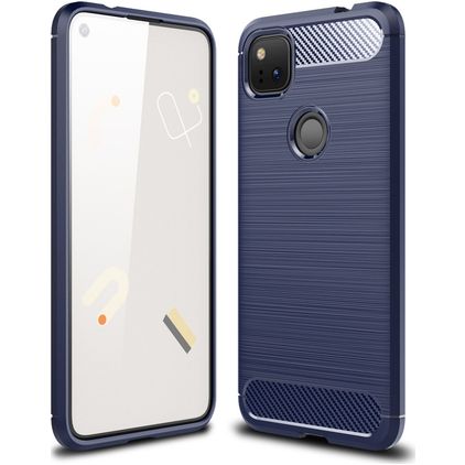 Mobigear Brushed Slim Google Pixel 4a TPU souple Coque arrière - Bleu