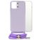 Mobilize Lanyard Gelly iPhone 13 Pro Max TPU souple Coque avec cordon - Pastel Purple