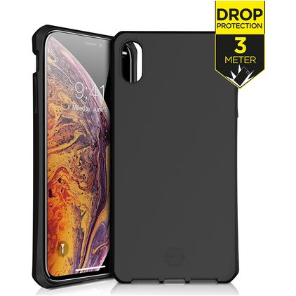 ITSkins SpectrumSolid Coque iPhone XS Max Coque arrière en TPU Souple Anti-Chocs - Plain Black