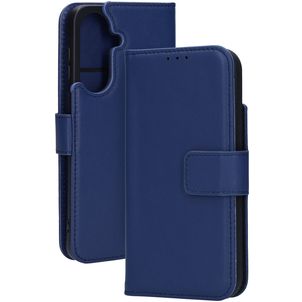 Mobiparts Wallet Housse Samsung Galaxy A37 Etui en Cuir Véritable Porte-Monnaie - Bleu
