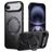 Mobigear Frosted Mag Coque iPhone Air MagSafe Coque arrière Rigide avec Support Amovible - Noir