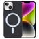 Mobigear Rubber Touch Coque iPhone 15 Plus MagSafe Coque arrière en Silicone - Noir
