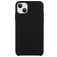 Mobigear Rubber Touch Coque iPhone 15 Coque arrière en Silicone - Noir