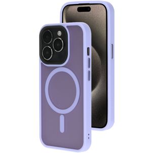 Mobiparts Hardcover Coque iPhone 15 Pro MagSafe Coque arrière Rigide - Satin Lila