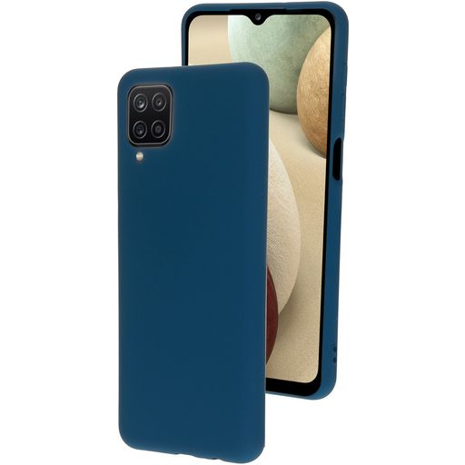 Mobiparts Coque Samsung Galaxy A12 Coque arrière en Silicone - Blueberry Blue
