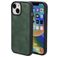 Mobiparts Classic Coque iPhone 15 MagSafe Coque arrière en TPU,Similicuir - Emerald Green