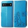 Mobigear Clover Housse Google Pixel 6a Etui Porte-Monnaie - Bleu