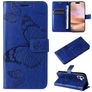 Mobigear Butterfly Housse iPhone 16 Plus Etui Porte-Monnaie - Bleu