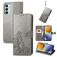 Mobigear Clover Housse Samsung Galaxy M23 Etui Porte-Monnaie - Gris