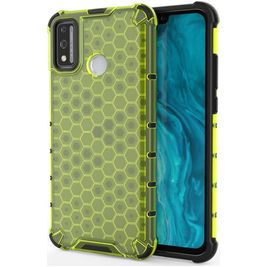 Mobigear Honeycomb Coque HONOR 9X Lite Coque arrière Rigide Anti-Chocs - Vert