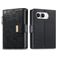 Mobigear Flowers Housse iPhone Duo Etui Porte-Monnaie - Noir