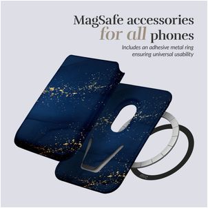 MIO - Porte Cartes en - 3 Cartes - Compatible MagSafe - Midnight Sparkle
