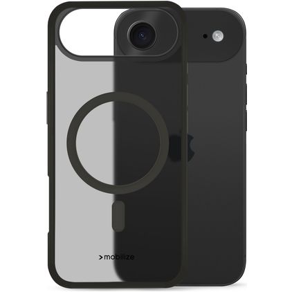 Mobilize Hybrid Pro Coque iPhone Air MagSafe Coque arrière Rigide Anti-Chocs - Noir