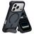 Mobiparts Hardcover Coque iPhone 17 Pro MagSafe Coque arrière Rigide avec Support Amovible - Satin Black