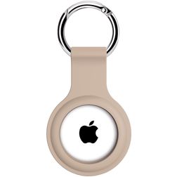 Xccess Keychain Coque Silicone souple Porte-clés pour Apple AirTag - Sand