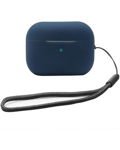 Mobigear Lanyard Coque Apple AirPods Pro 2 Coque en Silicone Souple - Dark Blue