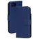 Mobiparts Housse iPhone 16e Etui en Cuir Véritable Porte-Monnaie - Bleu