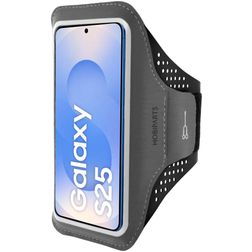 Mobiparts Comfort Fit Brassard Téléphone Samsung Galaxy S25 Brassard Coque de Sport en Neoprène - Noir