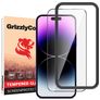 GrizzlyCoat Easy Fit iPhone 14 Pro Verre trempé Protection d'écran - Compatible Coque + Cadre d'installation