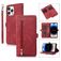 Mobigear Zipper Housse iPhone 14 Pro Etui Porte-Monnaie - Rouge
