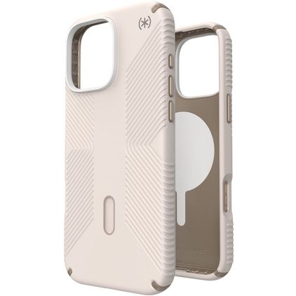 Speck Presidio2 Grip iPhone 16 Pro Max MagSafe Plastique rigide Coque arrière Antichoc - Bleached Bone