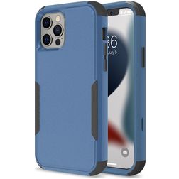 Mobigear Ultra Tough Coque iPhone 14 Pro Max Coque arrière Rigide Anti-Chocs - Noir / Bleu