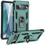 Mobigear Armor Ring Coque Google Pixel 7 Coque arrière Rigide Anti-Chocs avec Anneau-Support - Vert